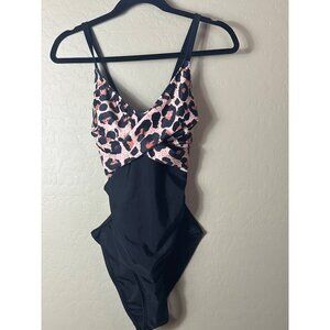 NWT B2Prity 1 Piece Swim Bathing Suit Leopard print SZ Medium